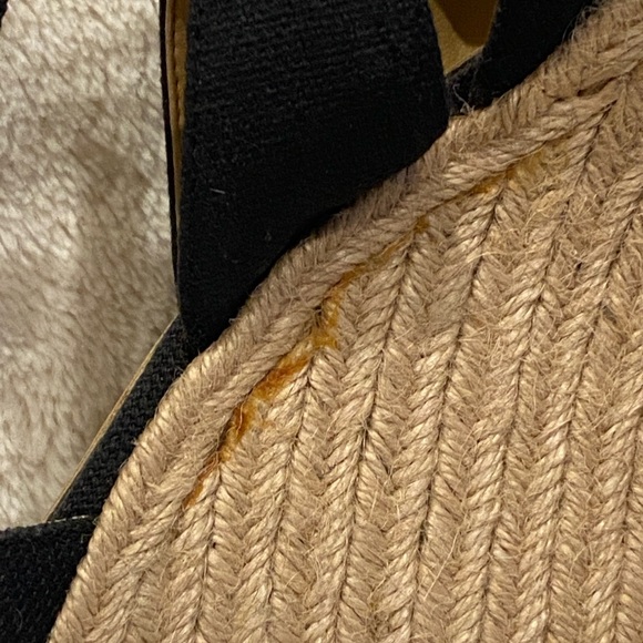 MICHAEL Michael Kors Berkley Canvas Zipper Wedge Platform Sandals Black 5.5 EUC - Picture 11 of 15